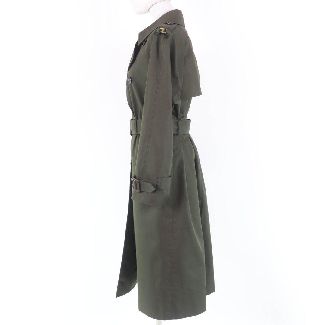 Excellent COACH trench coat Logo button/metal logo, long length khaki Women XS CX548