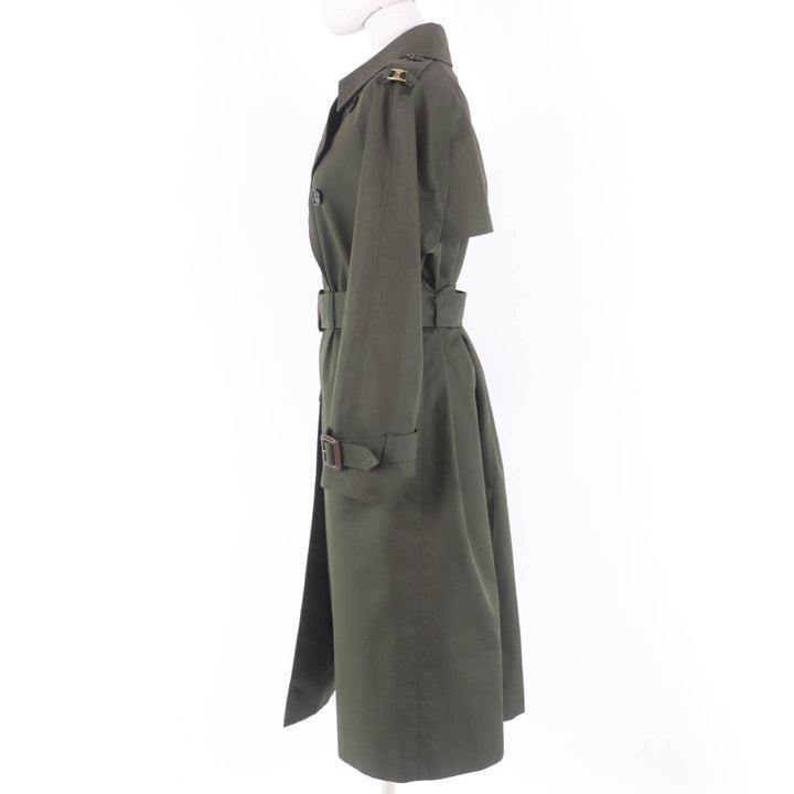 Excellent COACH trench coat Logo button/metal logo, long length khaki Women XS CX548