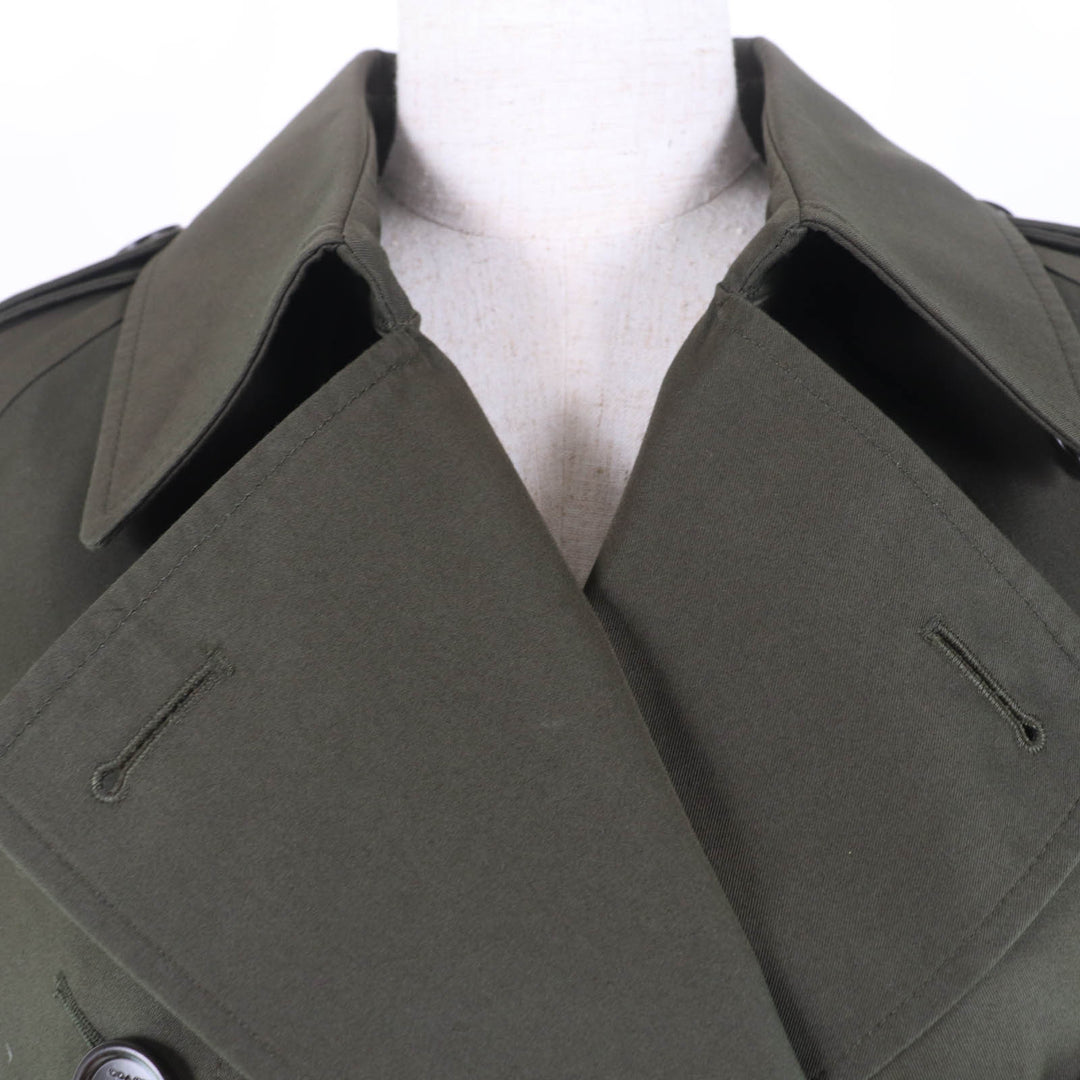 Excellent COACH trench coat Logo button/metal logo, long length khaki Women XS CX548