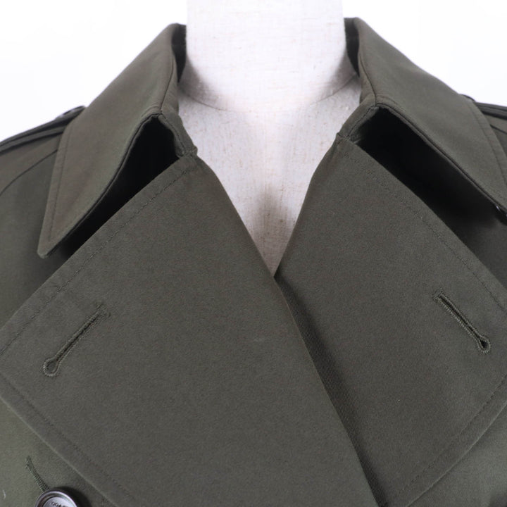 Excellent COACH trench coat Logo button/metal logo, long length khaki Women XS CX548