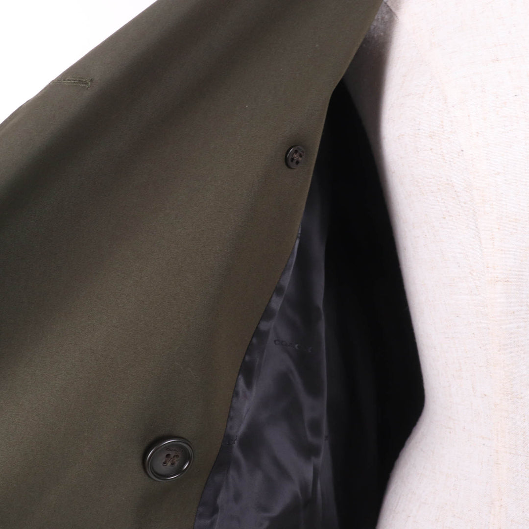 Excellent COACH trench coat Logo button/metal logo, long length khaki Women XS CX548