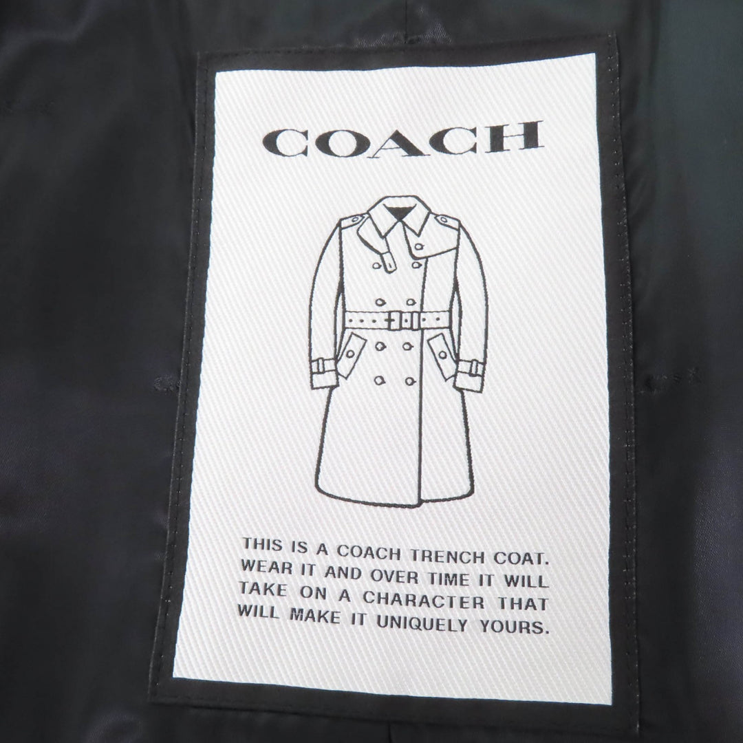 Excellent COACH trench coat Logo button/metal logo, long length khaki Women XS CX548