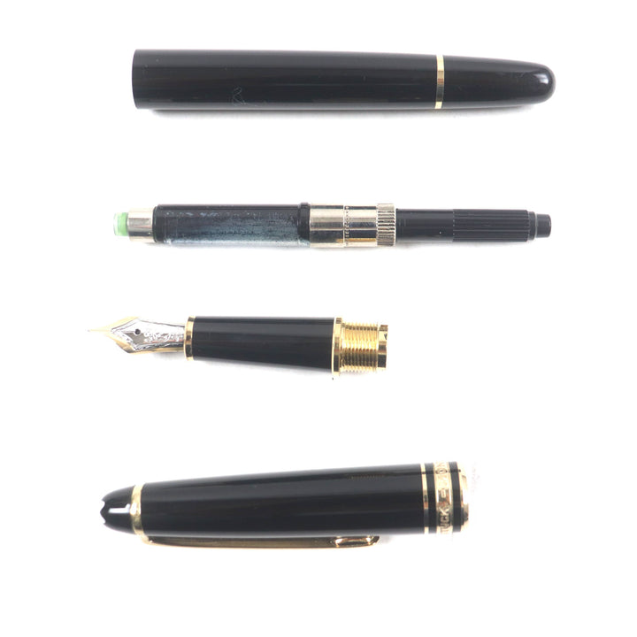 Great MONTBLANC fountain pen Meisterstück Classic white star black 14K mens