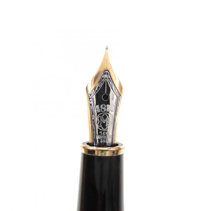 Great MONTBLANC fountain pen Meisterstück Classic white star black 14K mens