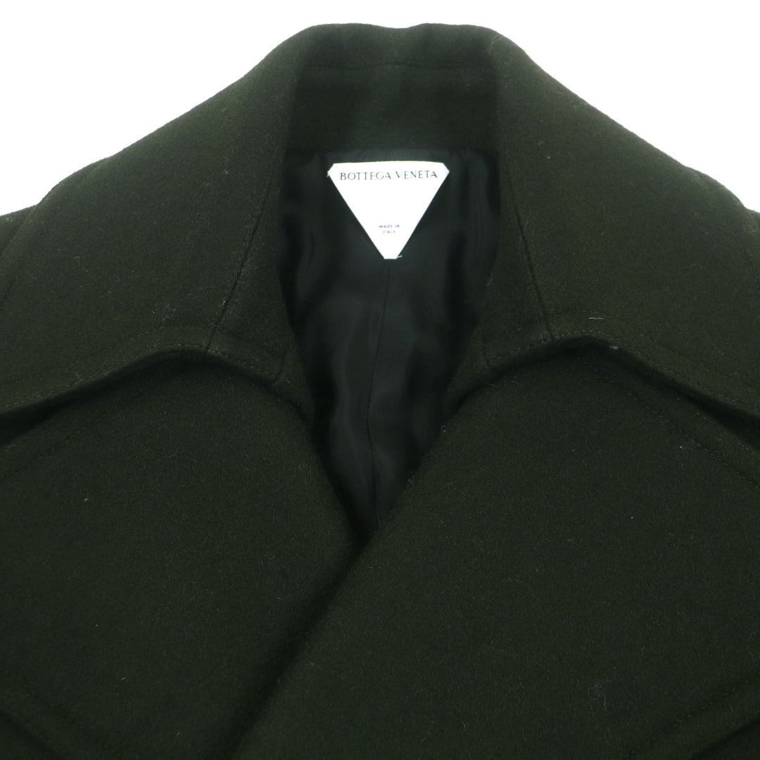 Excellent BOTTEGAVENETA pea coat Double breasted Dark green wool mens 46 756687