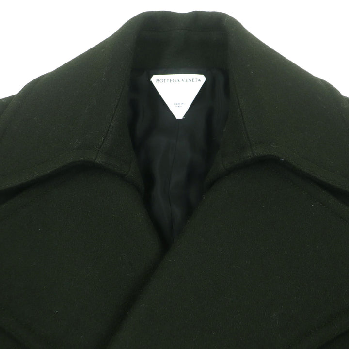 Excellent BOTTEGAVENETA pea coat Double breasted Dark green wool mens 46 756687