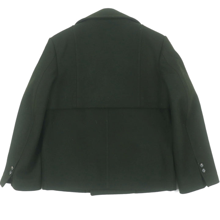 Excellent BOTTEGAVENETA pea coat Double breasted Dark green wool mens 46 756687