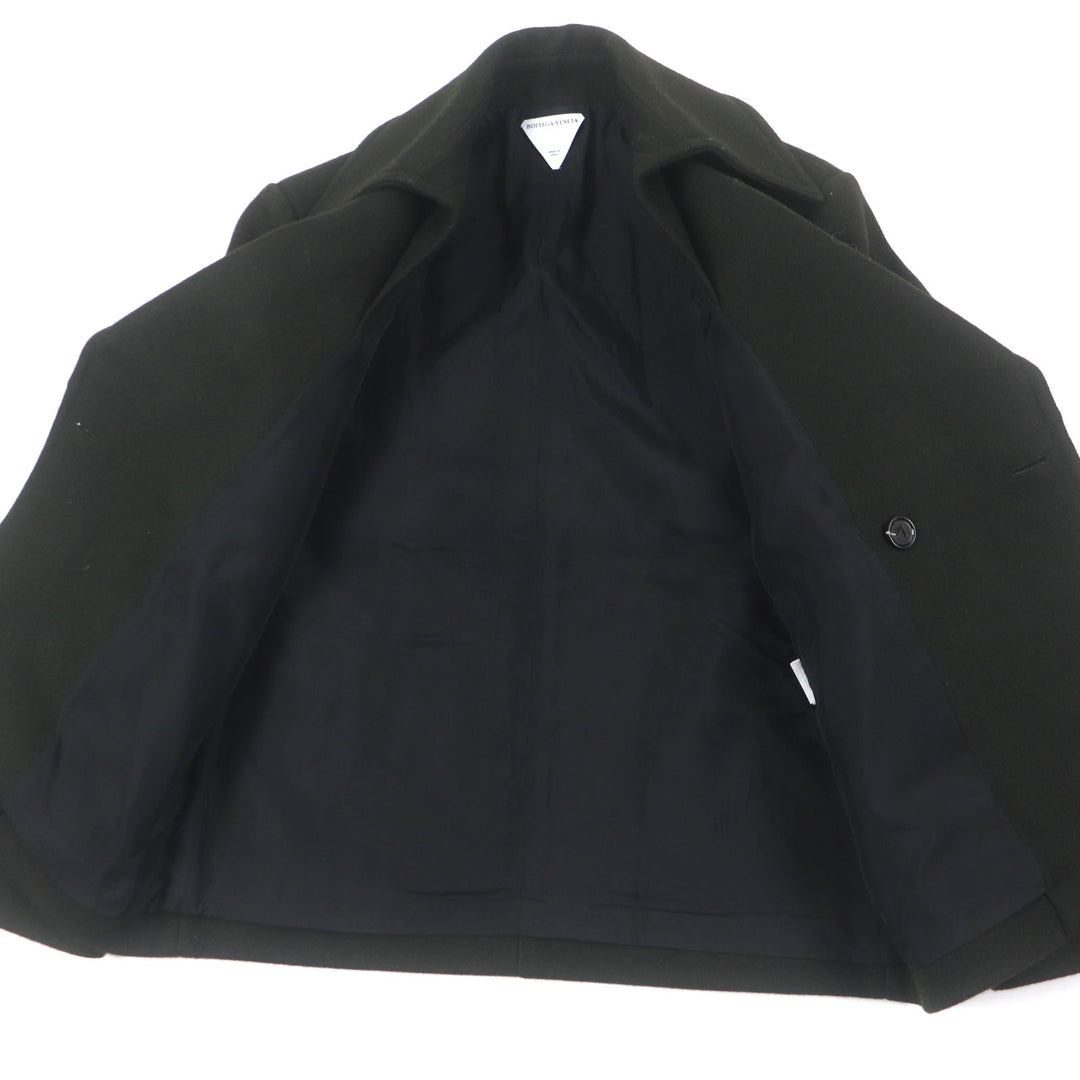 Excellent BOTTEGAVENETA pea coat Double breasted Dark green wool mens 46 756687