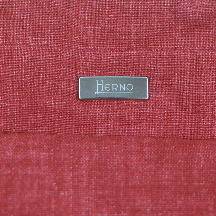 Pristine Herno Down vest Sleeveless gilet with logo Red linen mens 48 PI0547U