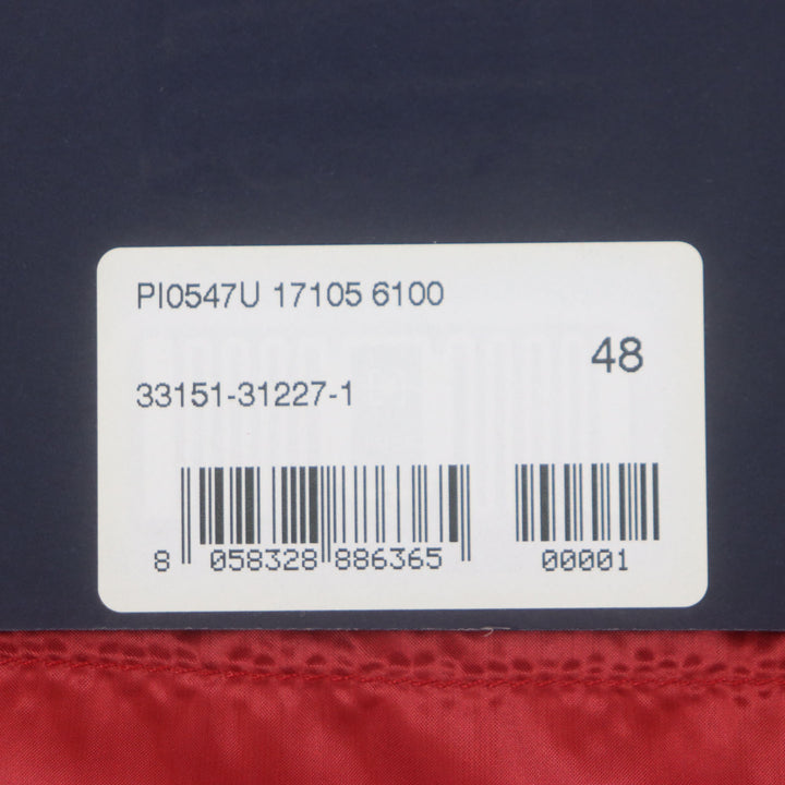 Pristine Herno Down vest Sleeveless gilet with logo Red linen mens 48 PI0547U