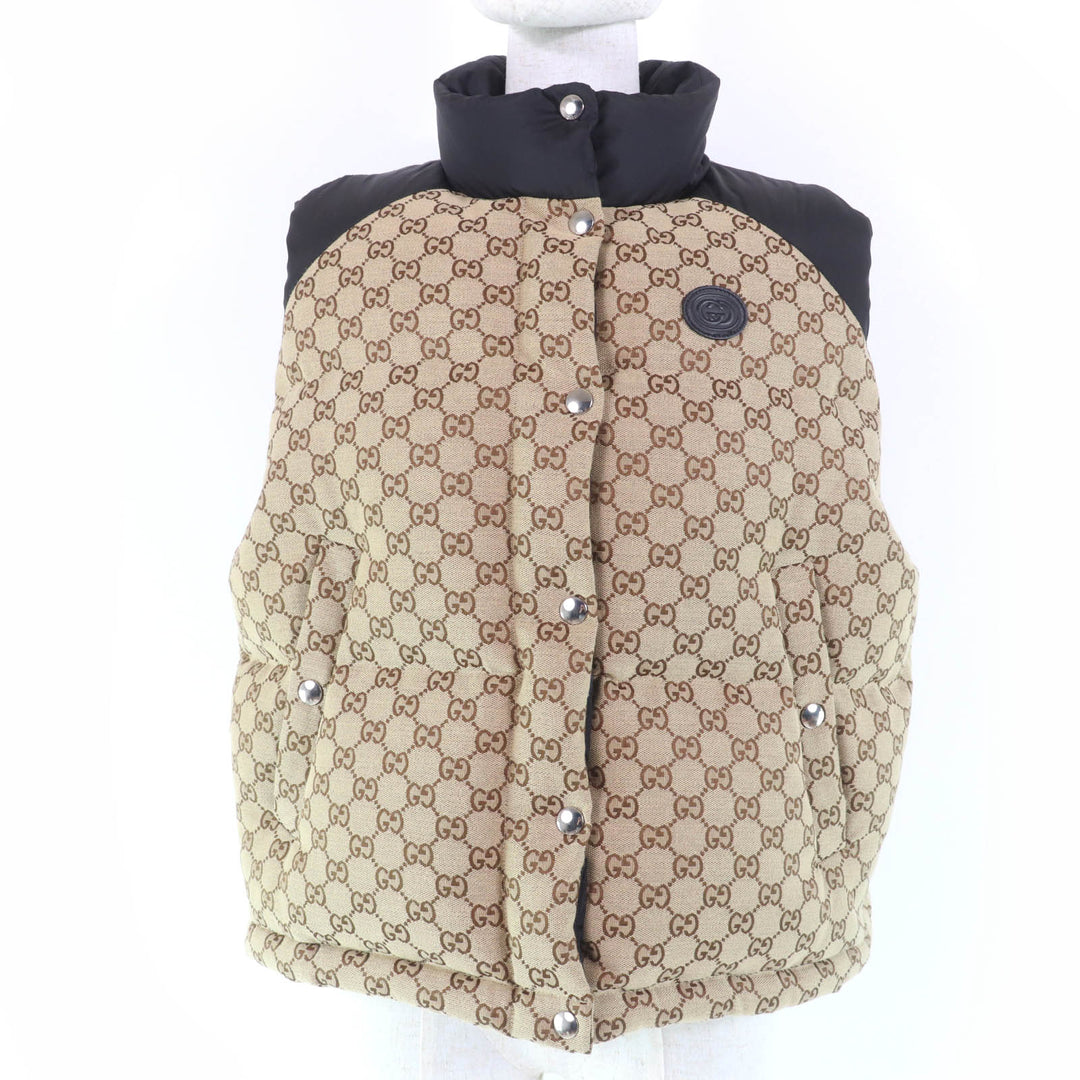 Excellent GUCCI Down vest Brown cotton Women 38 717547