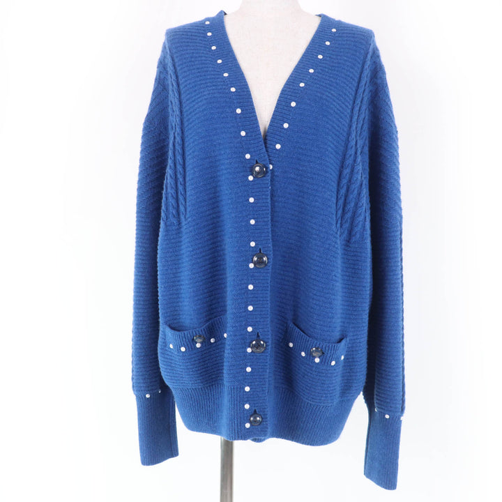 CHANEL cardigan COCO Button Long Sleeve Knit Women 38 P53610K06955