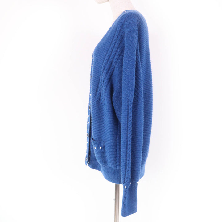 Excellent CHANEL cardigan blue cotton Women 38 P53610K06955