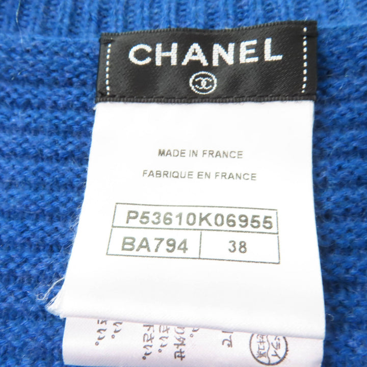Excellent CHANEL cardigan blue cotton Women 38 P53610K06955