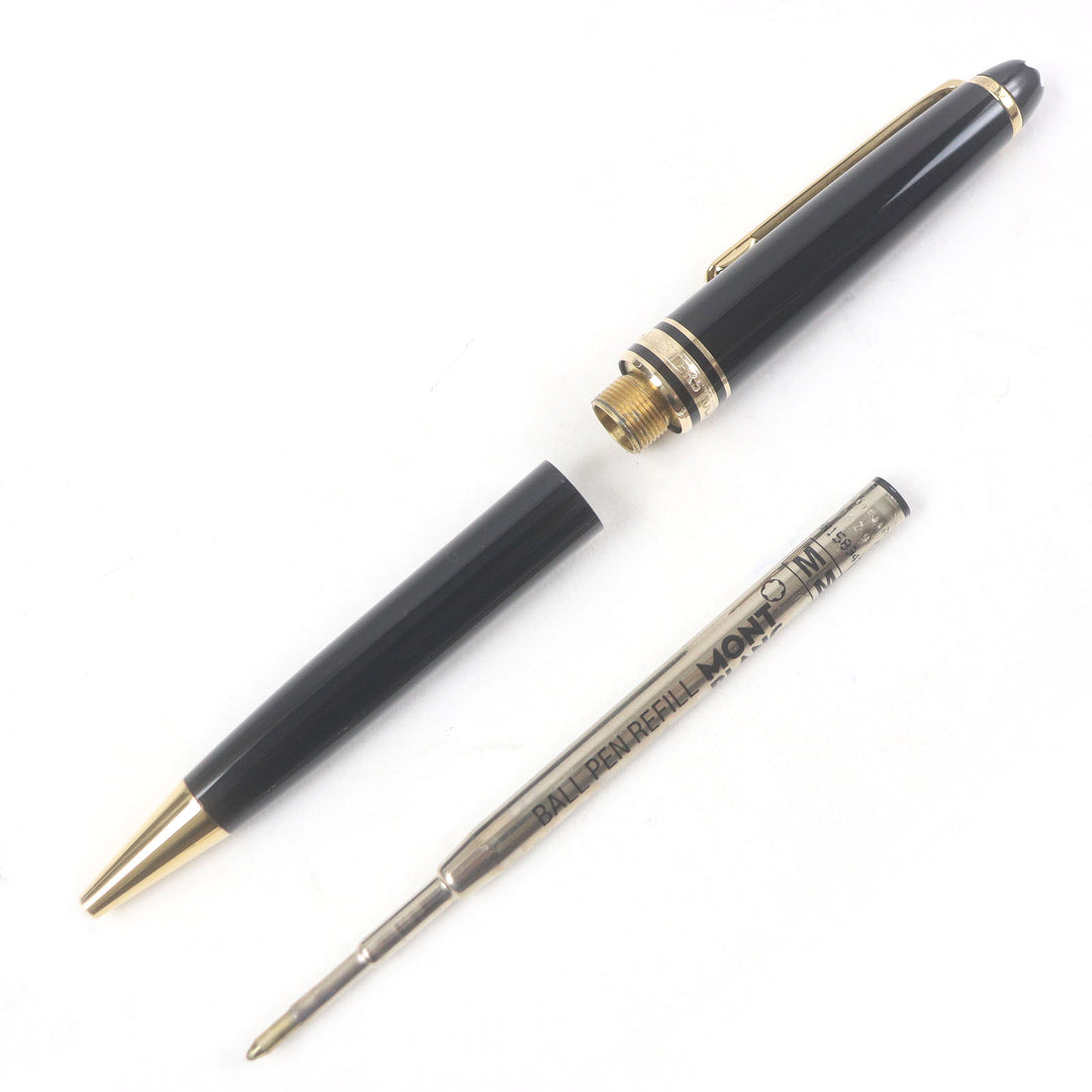 Excellent MONTBLANC Ballpoint pen Meisterstck Classic Twist type Black gold mens