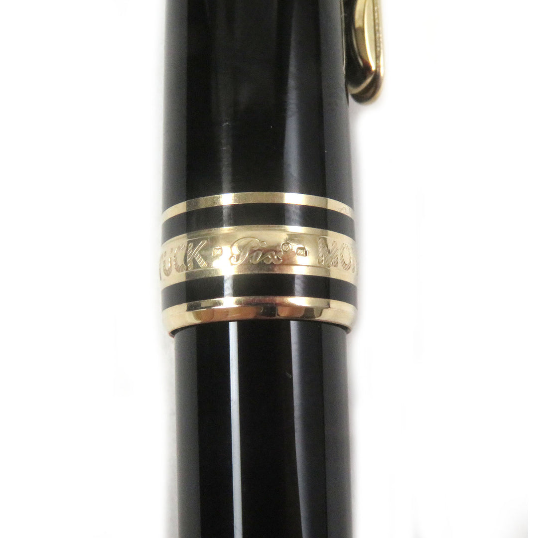 Excellent MONTBLANC Ballpoint pen Meisterstck Classic Twist type Black gold mens