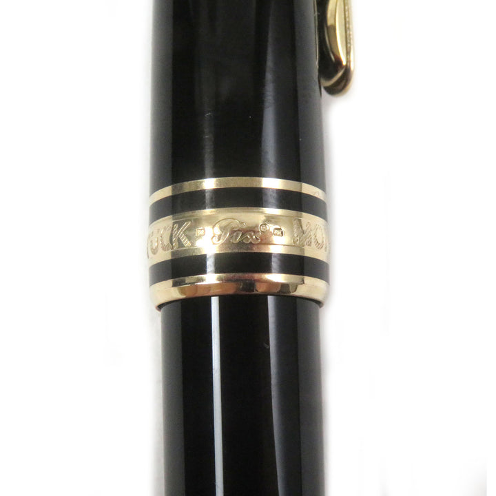 Excellent MONTBLANC Ballpoint pen Meisterstck Classic Twist type Black gold mens