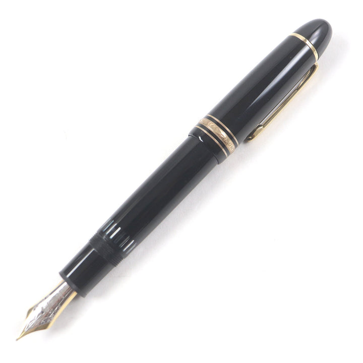 Great MONTBLANC fountain pen Meisterstuck 149 Cap type Black gold 18K mens