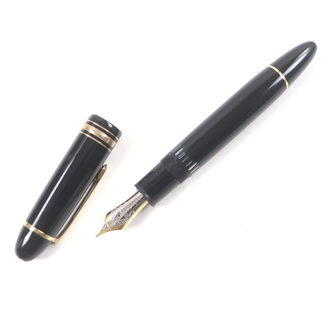 Great MONTBLANC fountain pen Meisterstuck 149 Cap type Black gold 18K mens