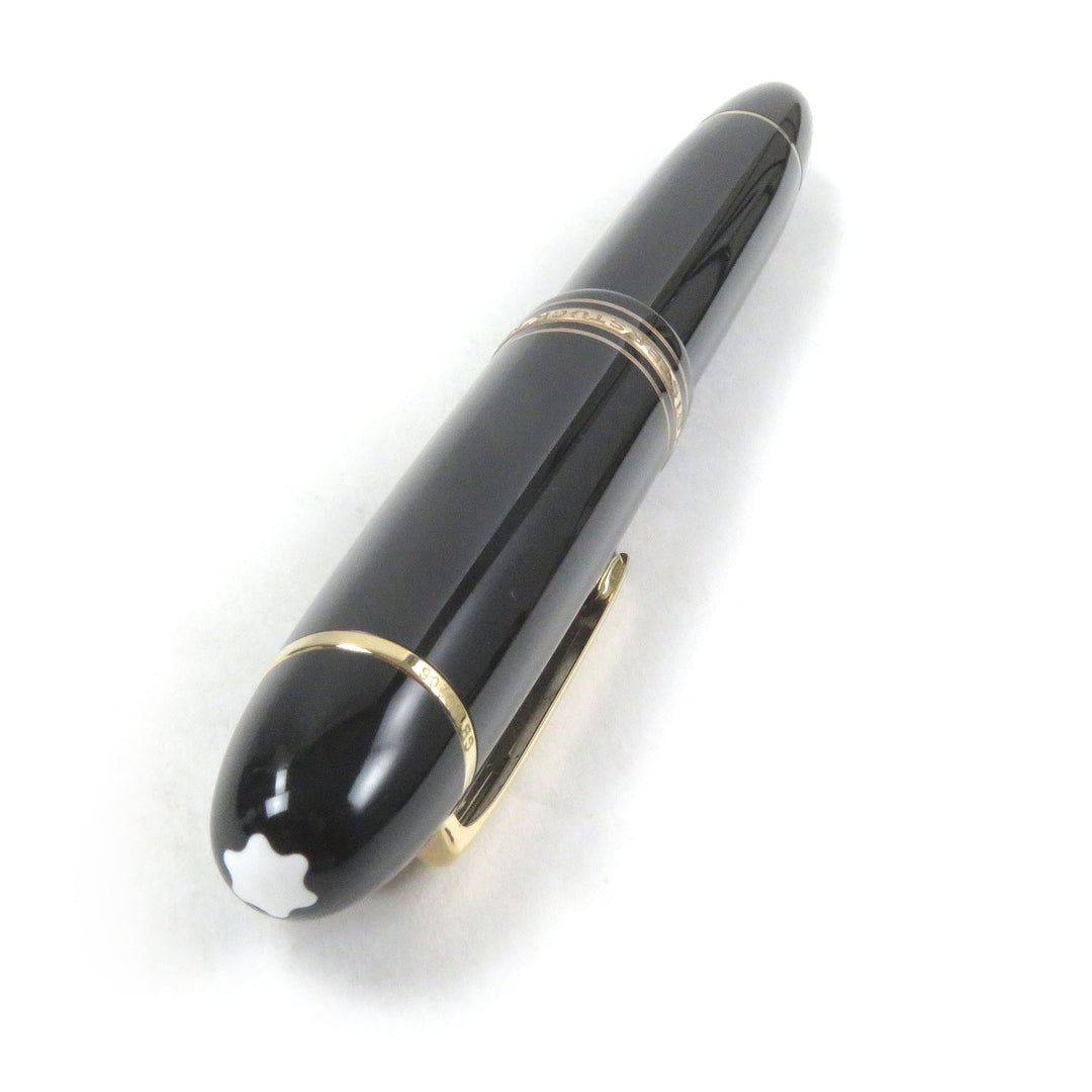 Great MONTBLANC fountain pen Meisterstuck 149 Cap type Black gold 18K mens