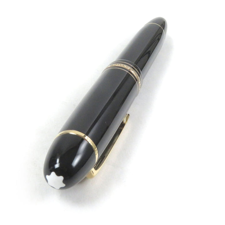 Great MONTBLANC fountain pen Meisterstuck 149 Cap type Black gold 18K mens