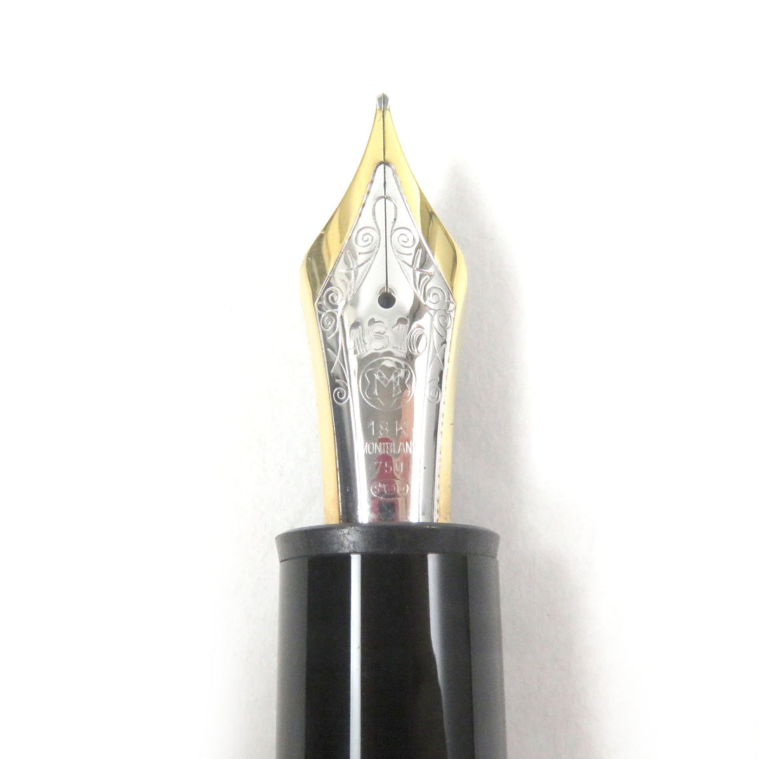 Great MONTBLANC fountain pen Meisterstuck 149 Cap type Black gold 18K mens