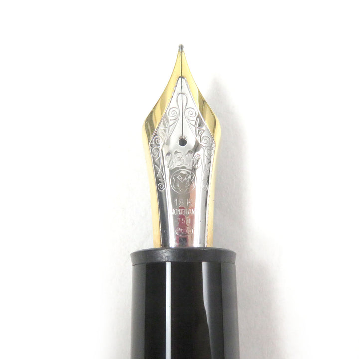 Great MONTBLANC fountain pen Meisterstuck 149 Cap type Black gold 18K mens