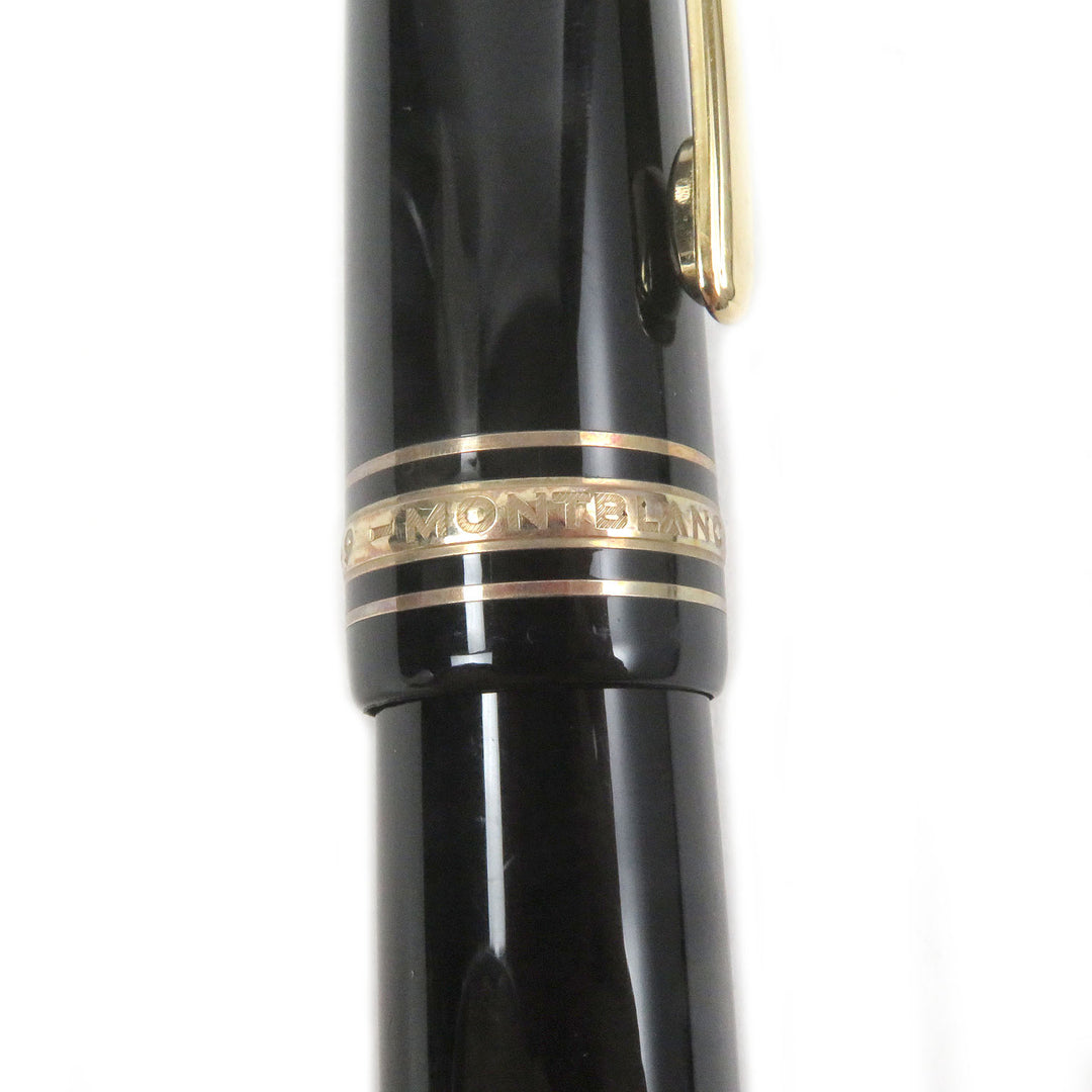 Great MONTBLANC fountain pen Meisterstuck 149 Cap type Black gold 18K mens