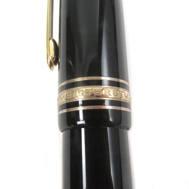 Great MONTBLANC fountain pen Meisterstuck 149 Cap type Black gold 18K mens