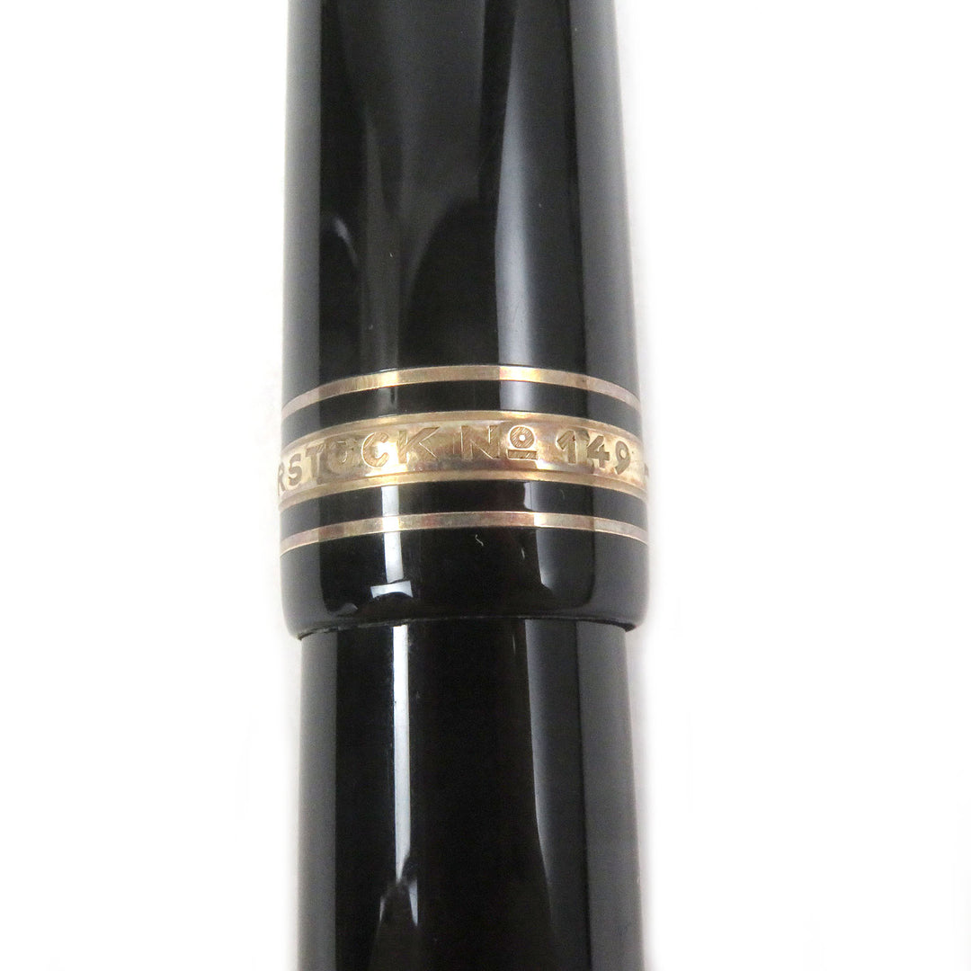 Great MONTBLANC fountain pen Meisterstuck 149 Cap type Black gold 18K mens
