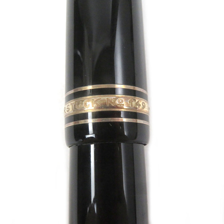 Great MONTBLANC fountain pen Meisterstuck 149 Cap type Black gold 18K mens