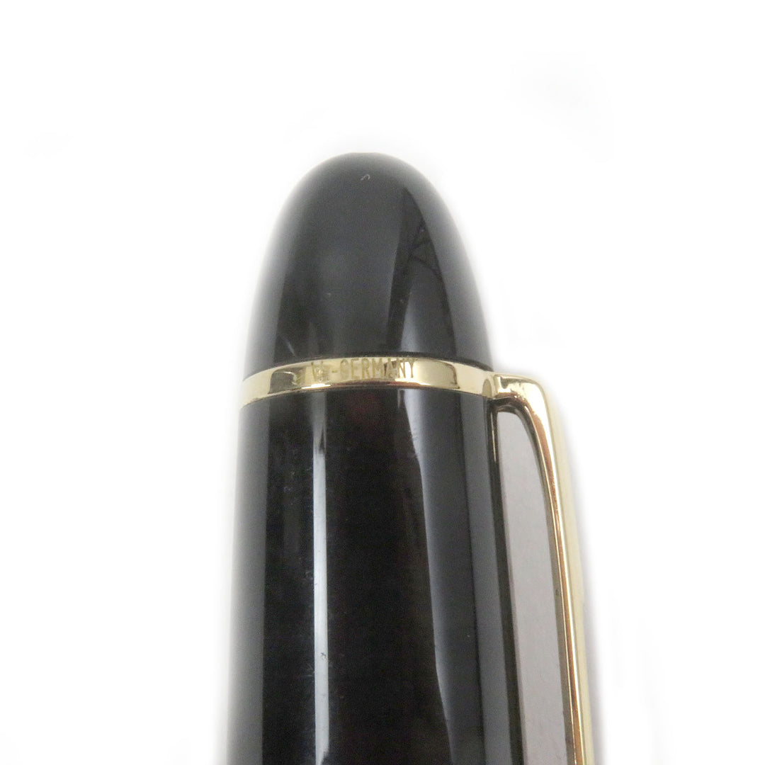 Great MONTBLANC fountain pen Meisterstuck 149 Cap type Black gold 18K mens
