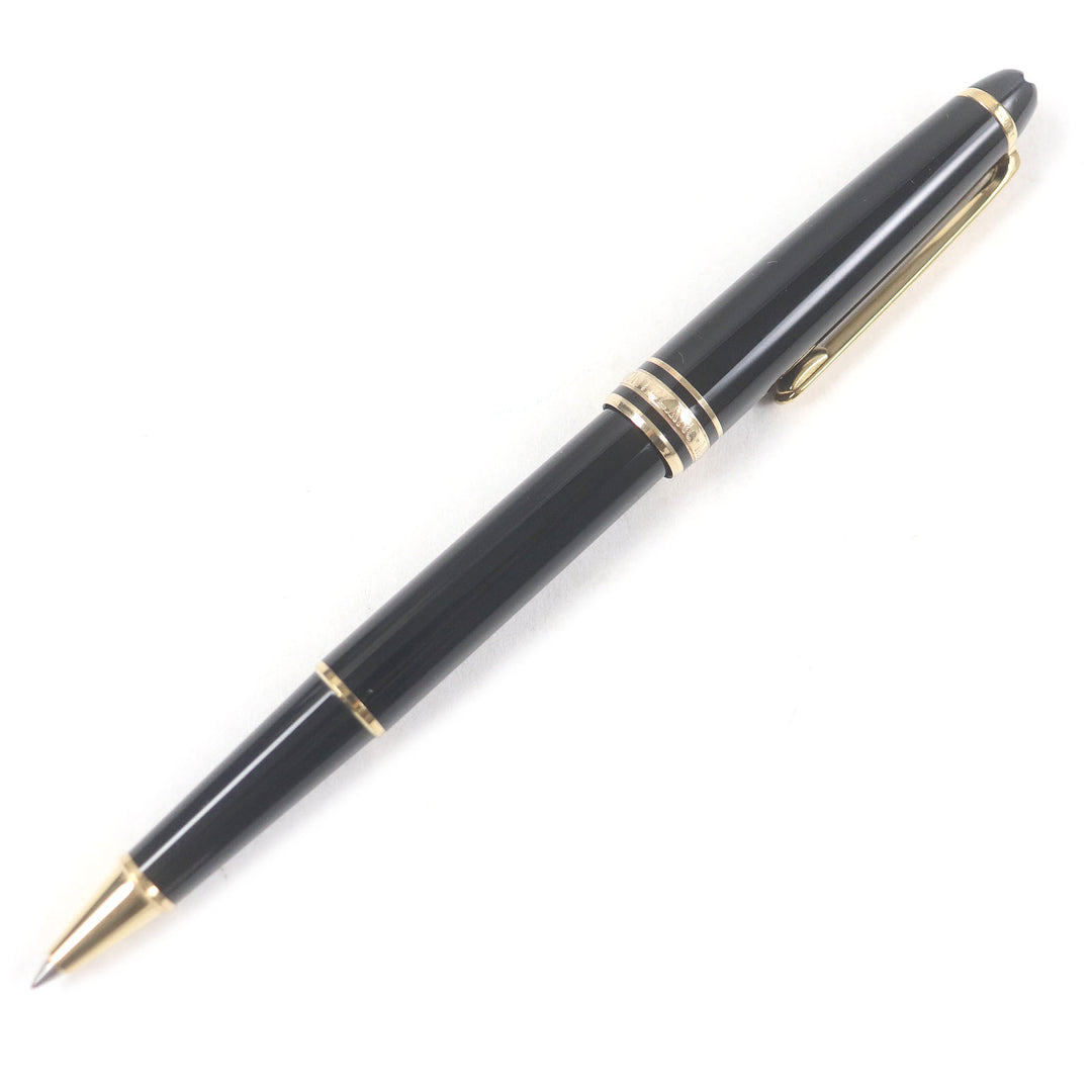 Excellent MONTBLANC Ballpoint pen Meisterstck Classic Cap type Black gold mens