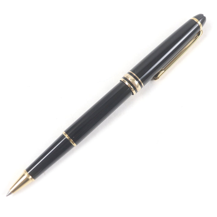 Excellent MONTBLANC Ballpoint pen Meisterstck Classic Cap type Black gold mens