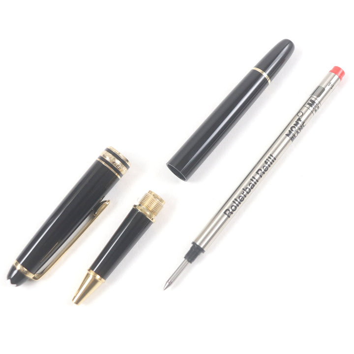 Excellent MONTBLANC Ballpoint pen Meisterstck Classic Cap type Black gold mens