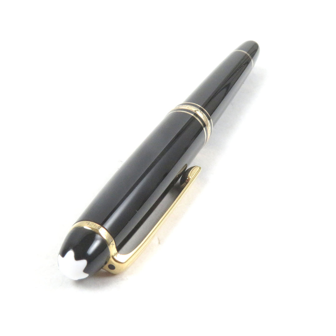 Excellent MONTBLANC Ballpoint pen Meisterstck Classic Cap type Black gold mens