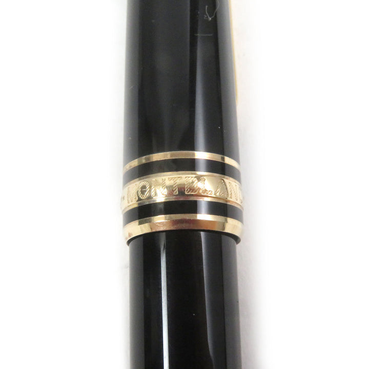 Excellent MONTBLANC Ballpoint pen Meisterstck Classic Cap type Black gold mens