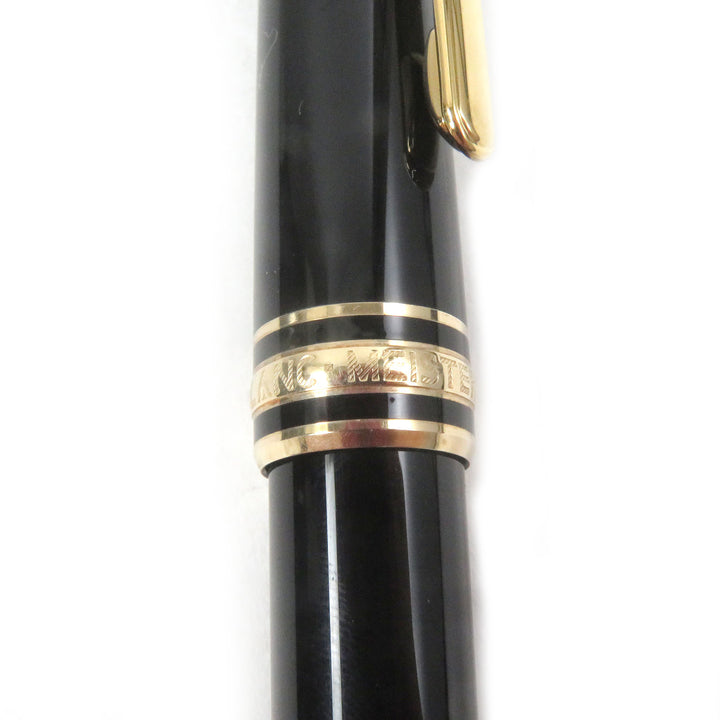 Excellent MONTBLANC Ballpoint pen Meisterstck Classic Cap type Black gold mens