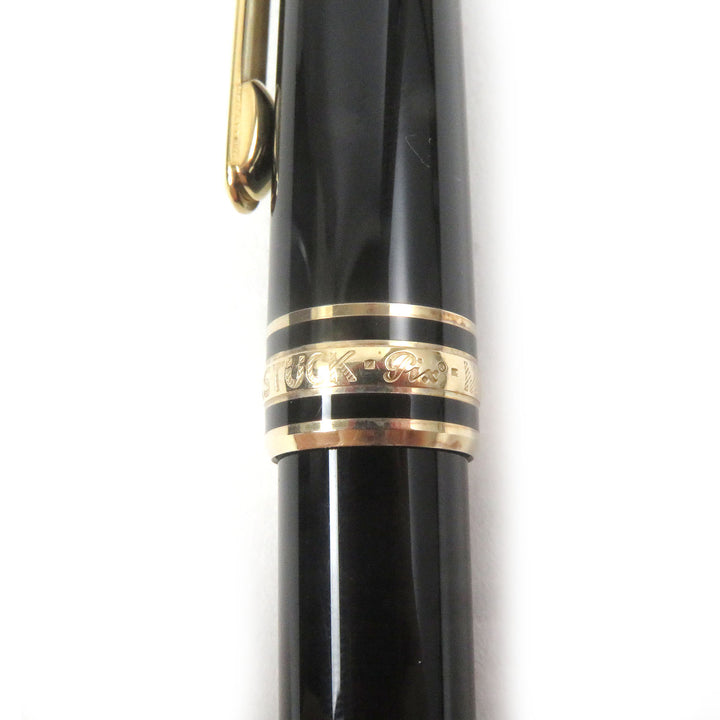 Excellent MONTBLANC Ballpoint pen Meisterstck Classic Cap type Black gold mens
