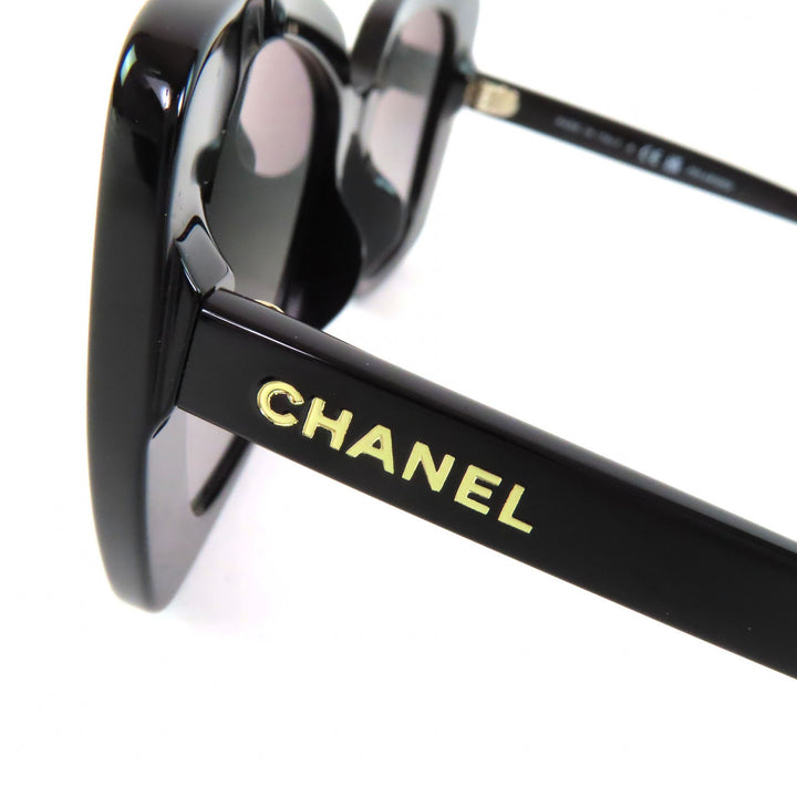 Excellent CHANEL sunglasses rectangle shape eyewear COCO Mark side logo 5504