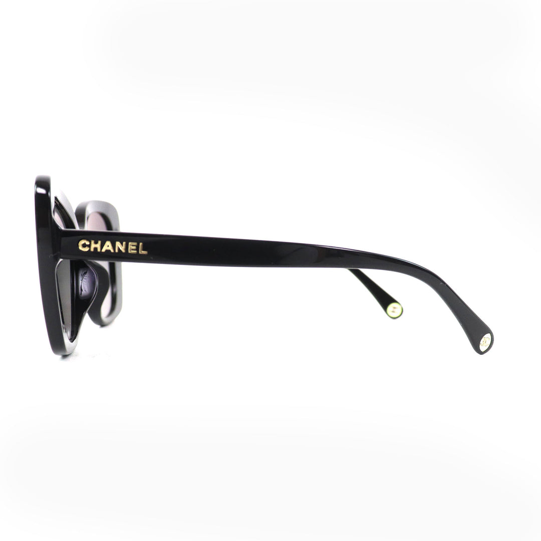 Excellent CHANEL sunglasses rectangle shape eyewear COCO Mark side logo 5504