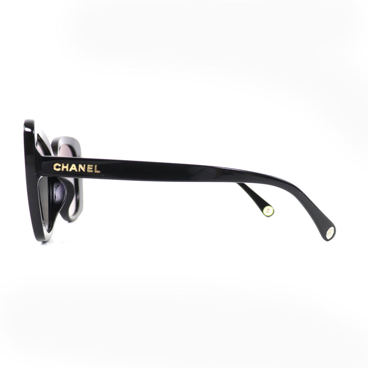 Excellent CHANEL sunglasses rectangle shape eyewear COCO Mark side logo 5504