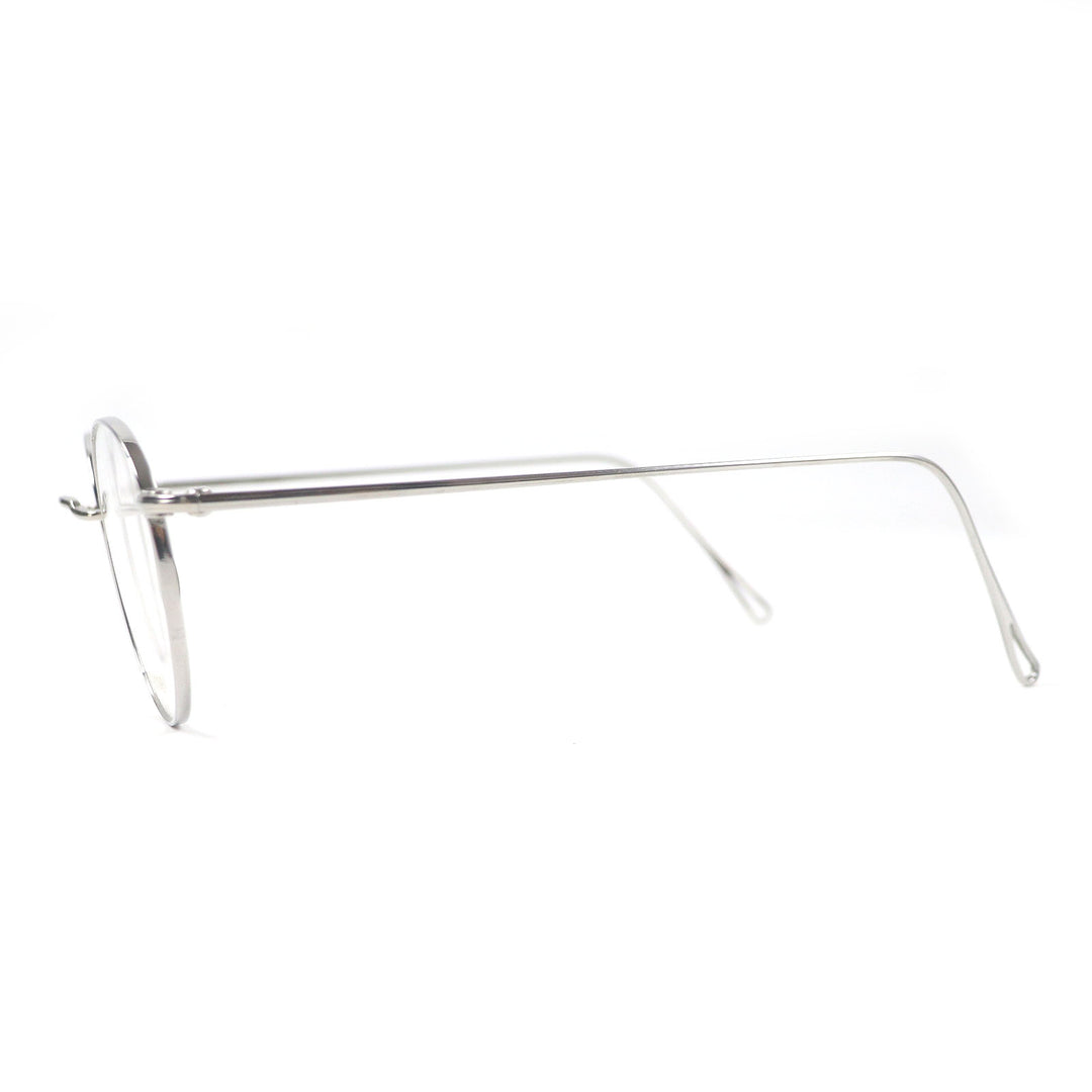 Excellent ayame Glasses MANRAY Boston Frame Silver mens