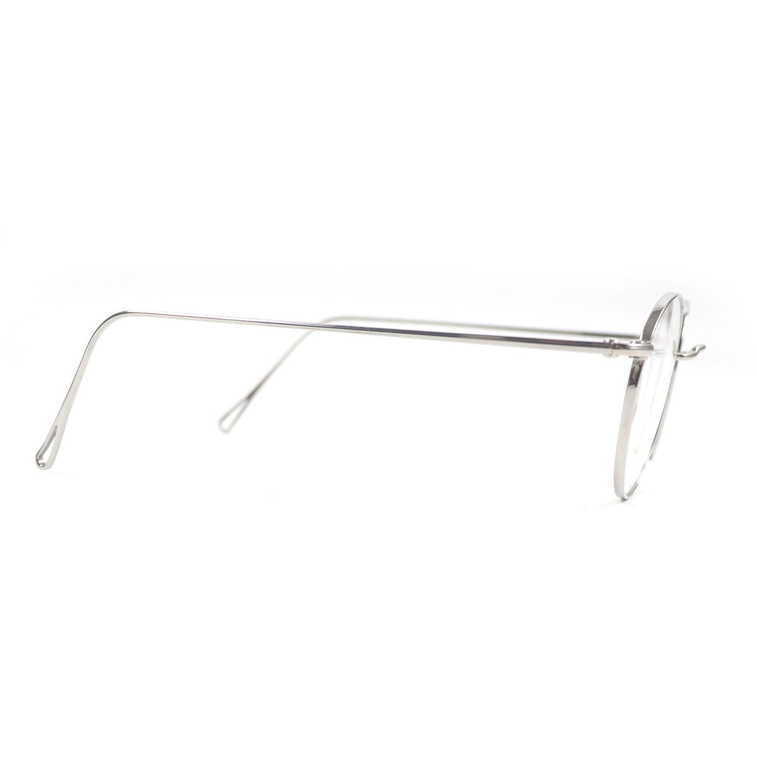Excellent ayame Glasses MANRAY Boston Frame Silver mens