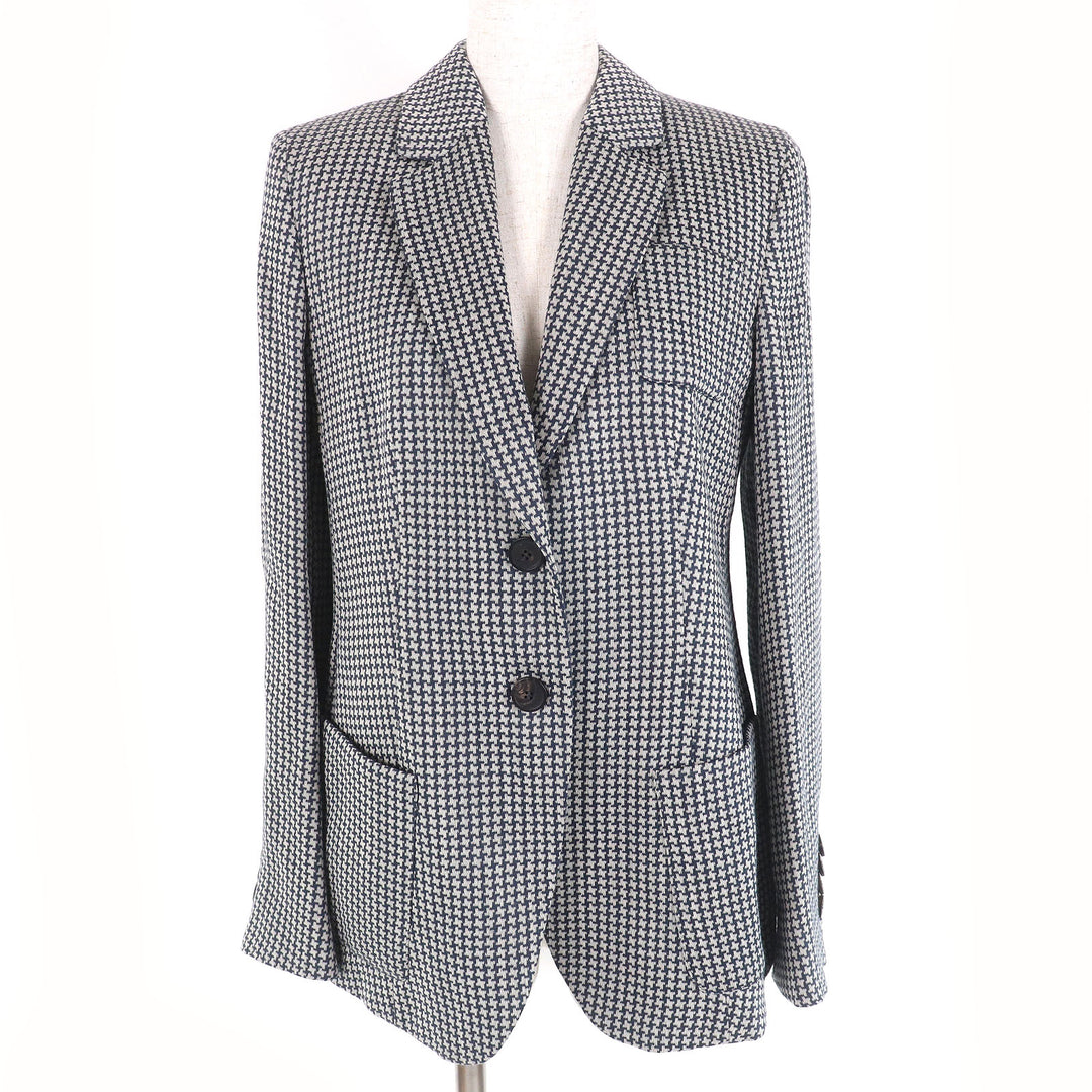 Excellent EMPORIO ARMANI tailored jacket All-over pattern design Single Women 40