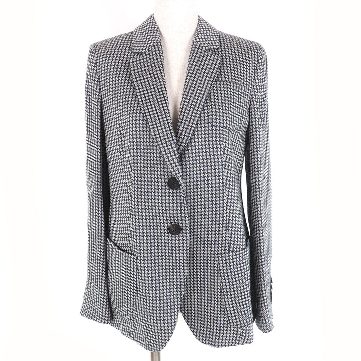 Excellent EMPORIO ARMANI tailored jacket All-over pattern design Single Women 40