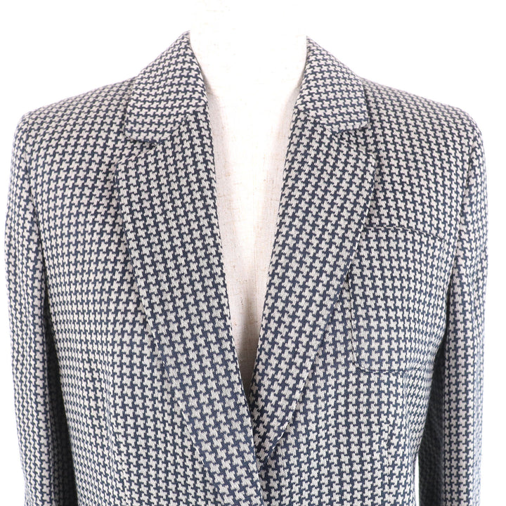 Excellent EMPORIO ARMANI tailored jacket All-over pattern design Single Women 40