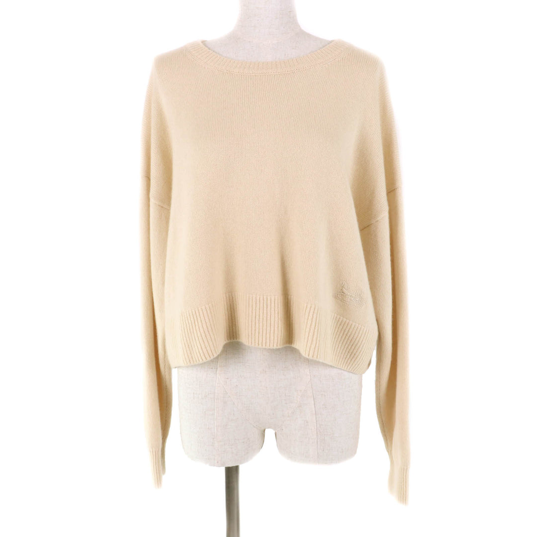 Great CELINE sweater Sulky Embroidery Crew Neck cashmere Women XS 2A20O152I