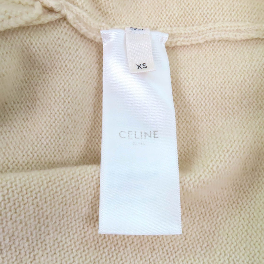 Great CELINE sweater Sulky Embroidery Crew Neck cashmere Women XS 2A20O152I