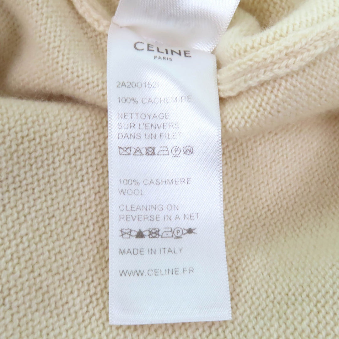 Great CELINE sweater Sulky Embroidery Crew Neck cashmere Women XS 2A20O152I